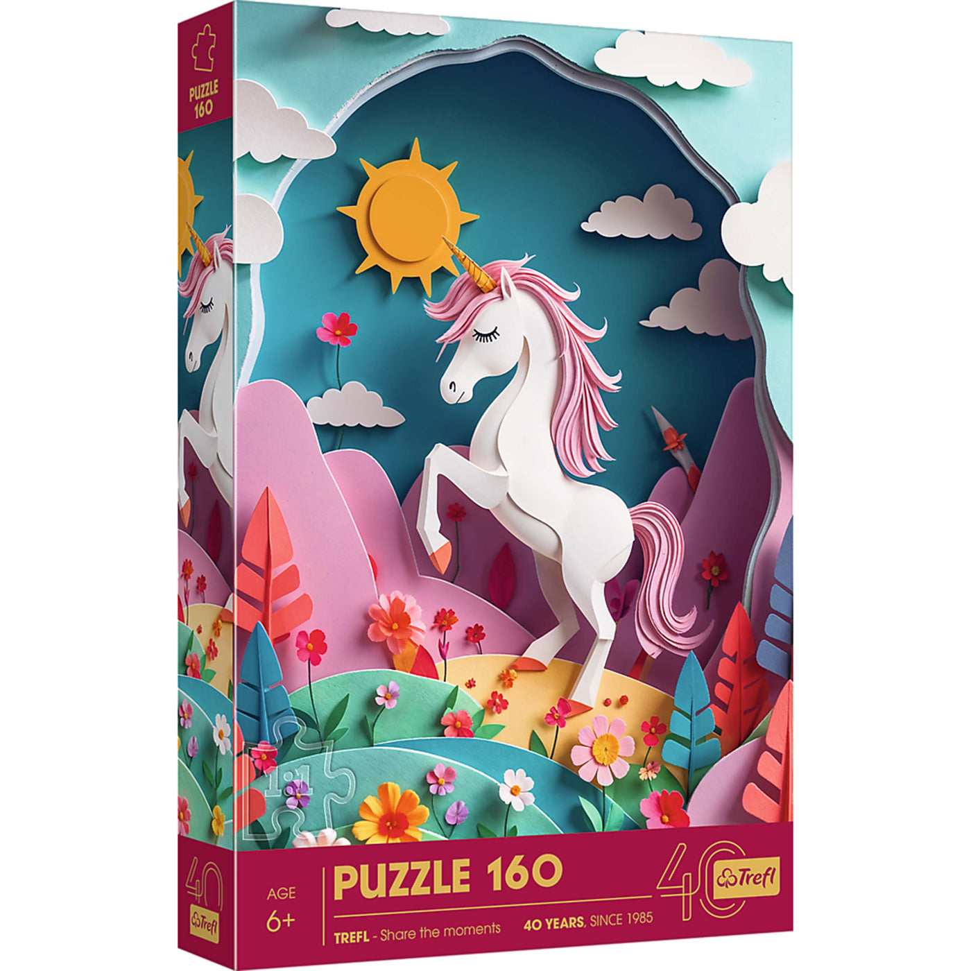 Trefl Kids 40th Anniversary Unicorn 160 Piece Paper Art Puzzle