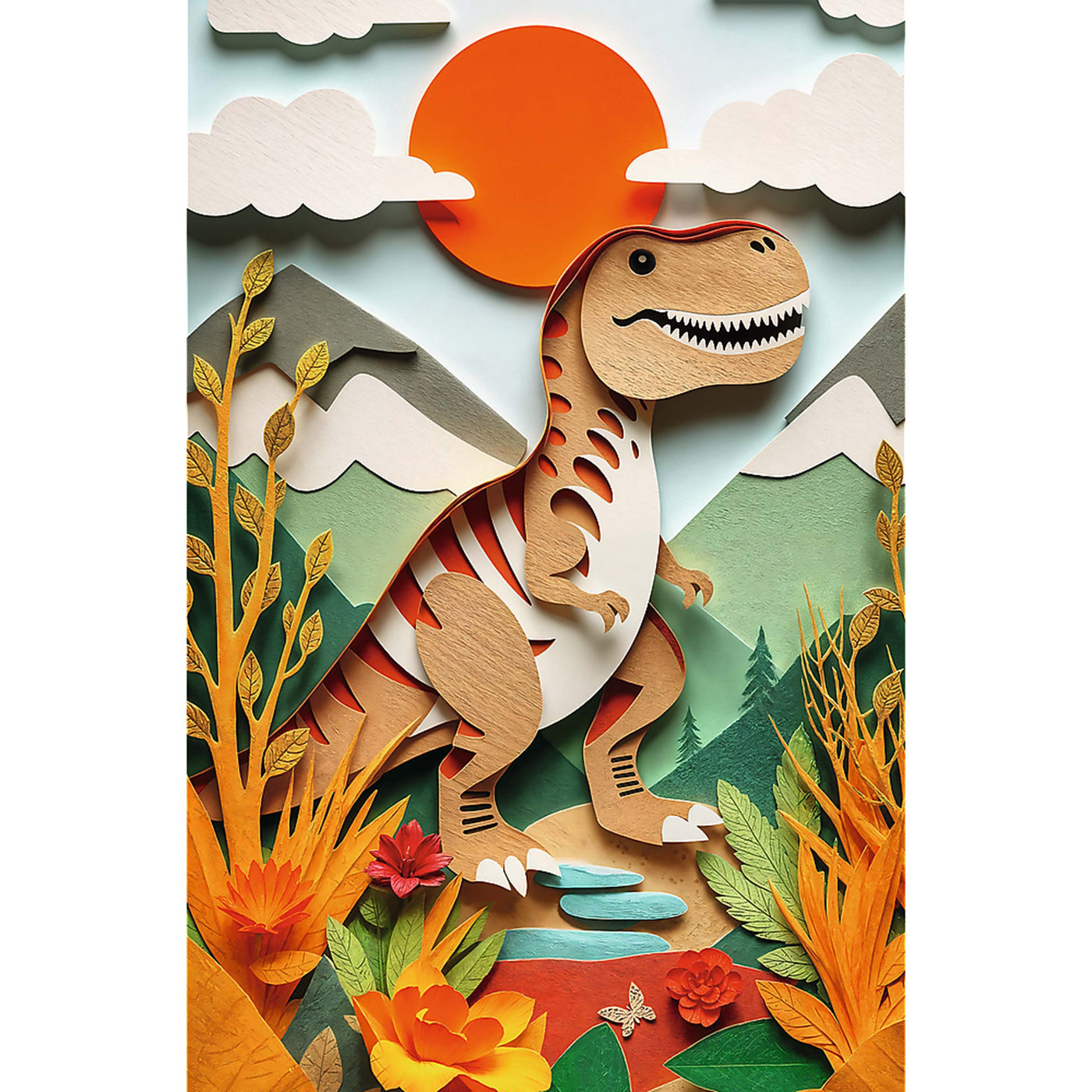 Trefl Kids 40th Anniversary Dinosaur 160 Piece Paper Art Puzzle