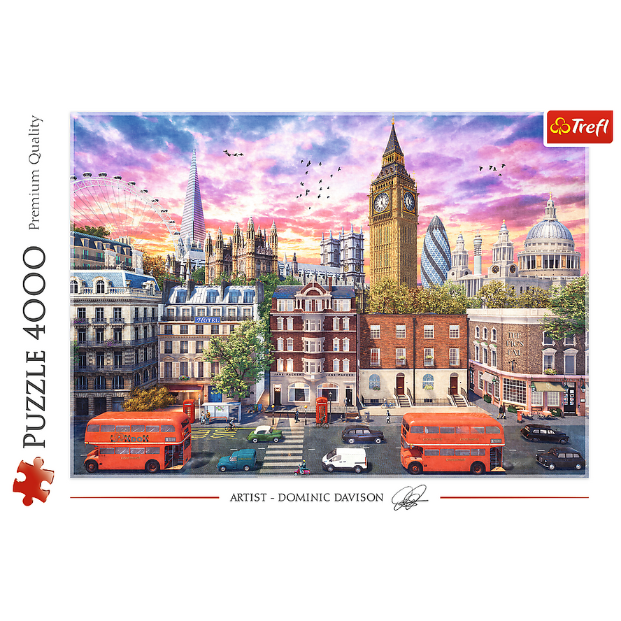 Trefl Red 4000 Piece Puzzle - Walking Around London