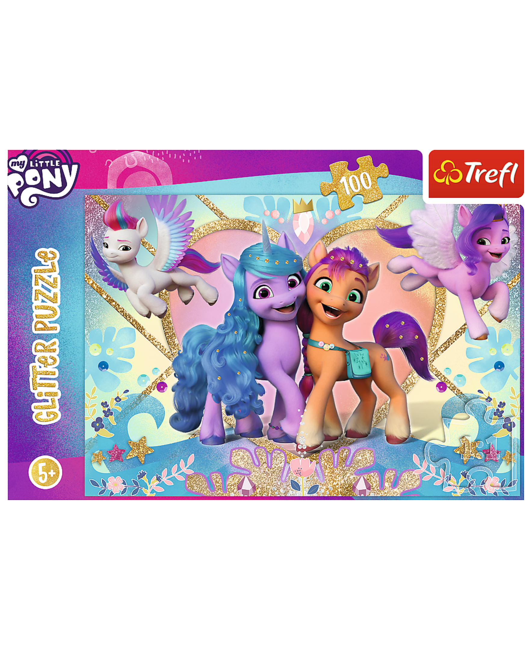 Trefl Red 100 Piece Glitter Puzzle - My Little Pony - Glitter Ponies