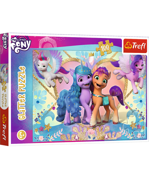 Trefl Red 100 Piece Glitter Puzzle - My Little Pony - Glitter Ponies