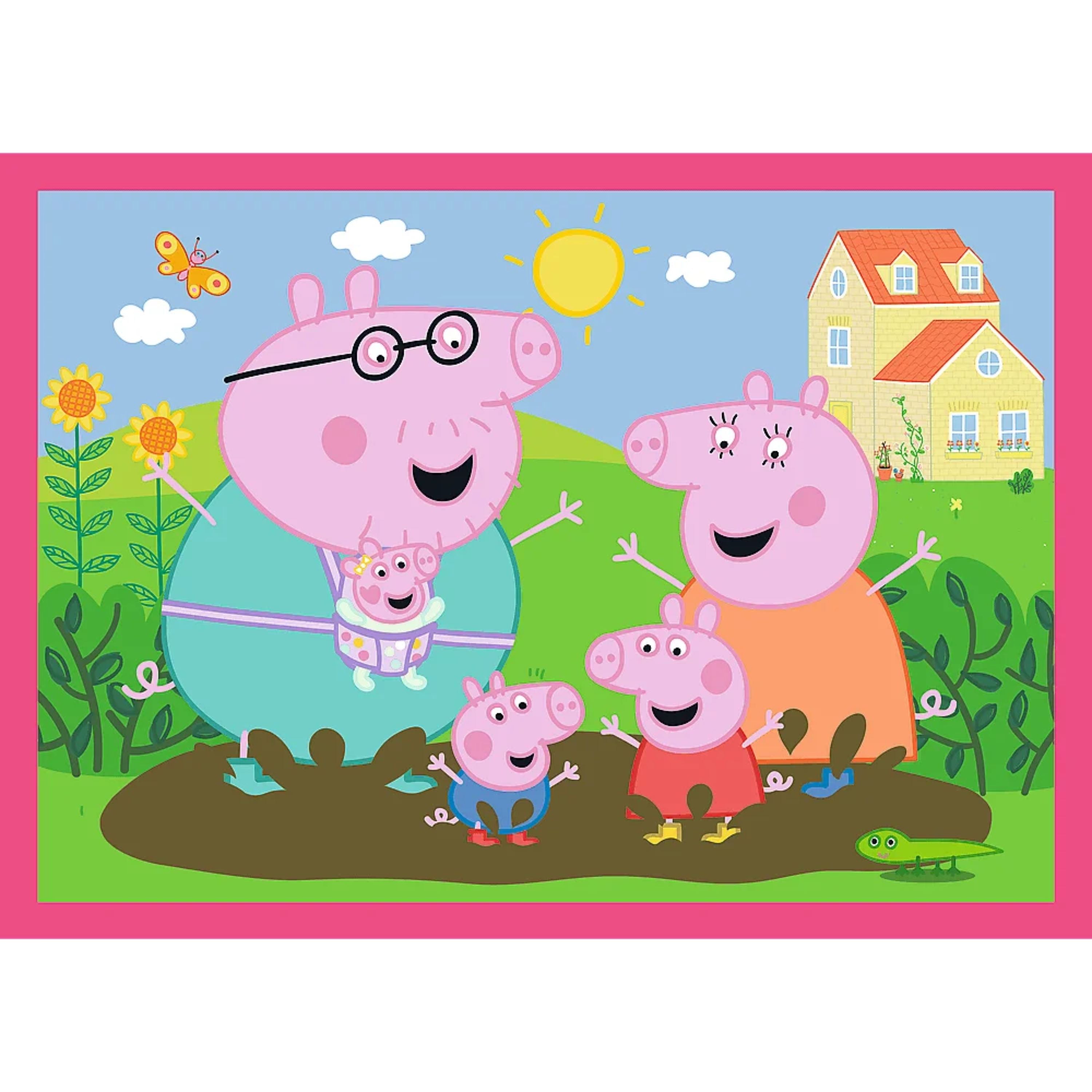 Trefl 4 in 1 (12, 20, 24 & 15 Piece) Puzzle - Peppa Pig Loves Adventures