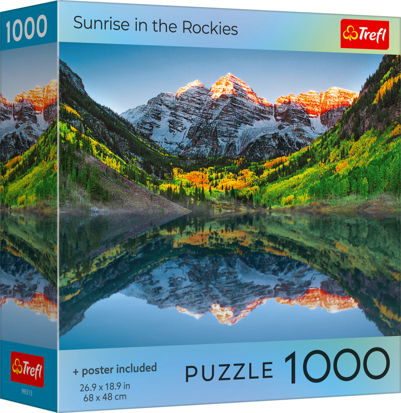 Trefl Sunrise in the Rockies Square Box 1000 Piece Puzzle
