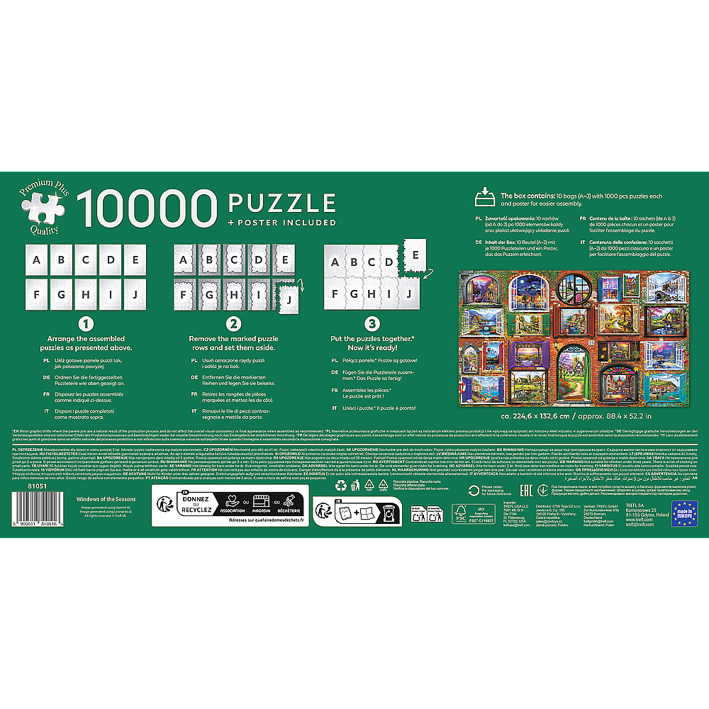 Trefl Premium Plus Windows of the Seasons 10000 Piece Puzzle