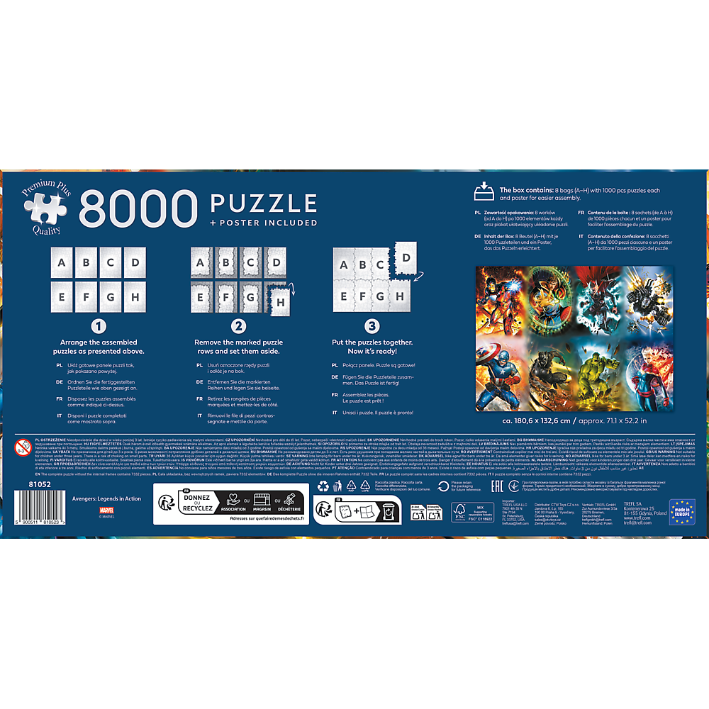 Trefl Premium Plus Avengers: Legends in Action 8000 Piece Puzzle