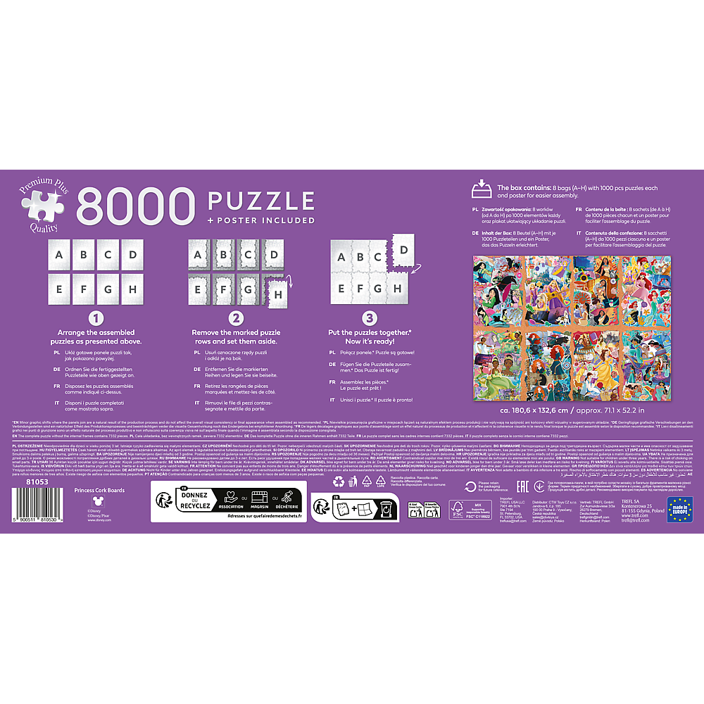 Trefl Premium Plus Disney Princess Collection 8000 Piece Puzzle