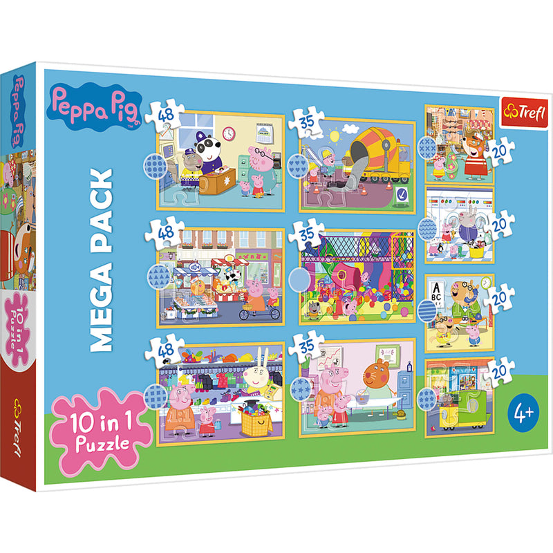 Trefl 10 in 1 (20, 35 & 48 Piece) Puzzle - Meet Peppa Pig Jigsaw Puzzle