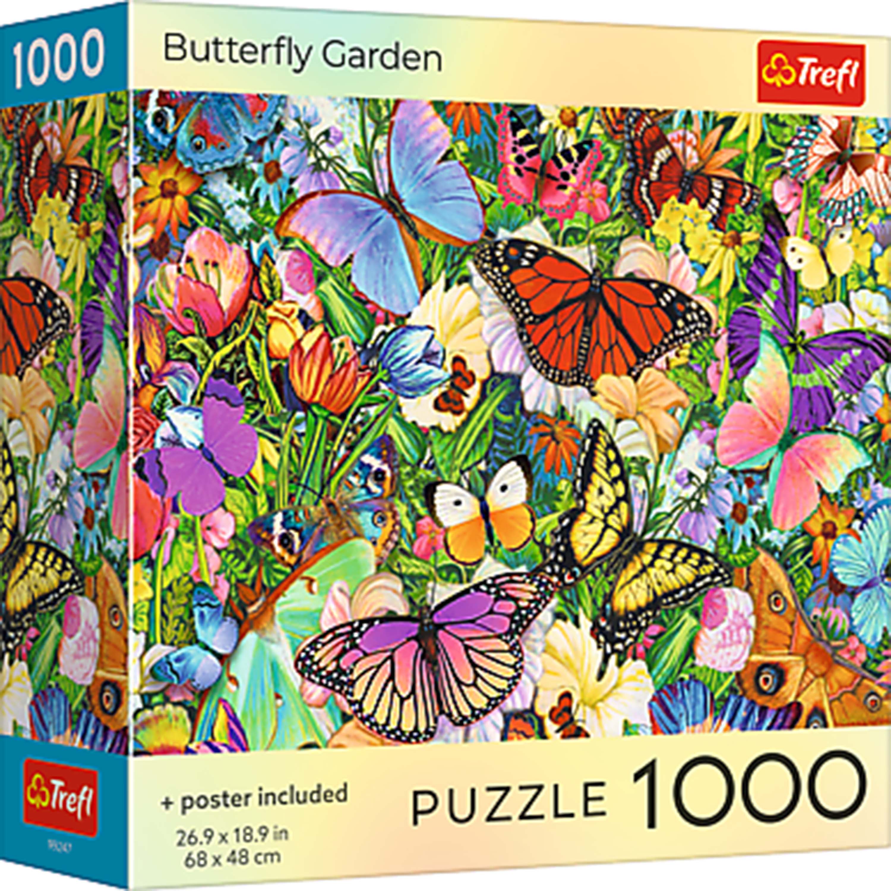 Trefl Red Butterfly Garden 1000 Piece Puzzle