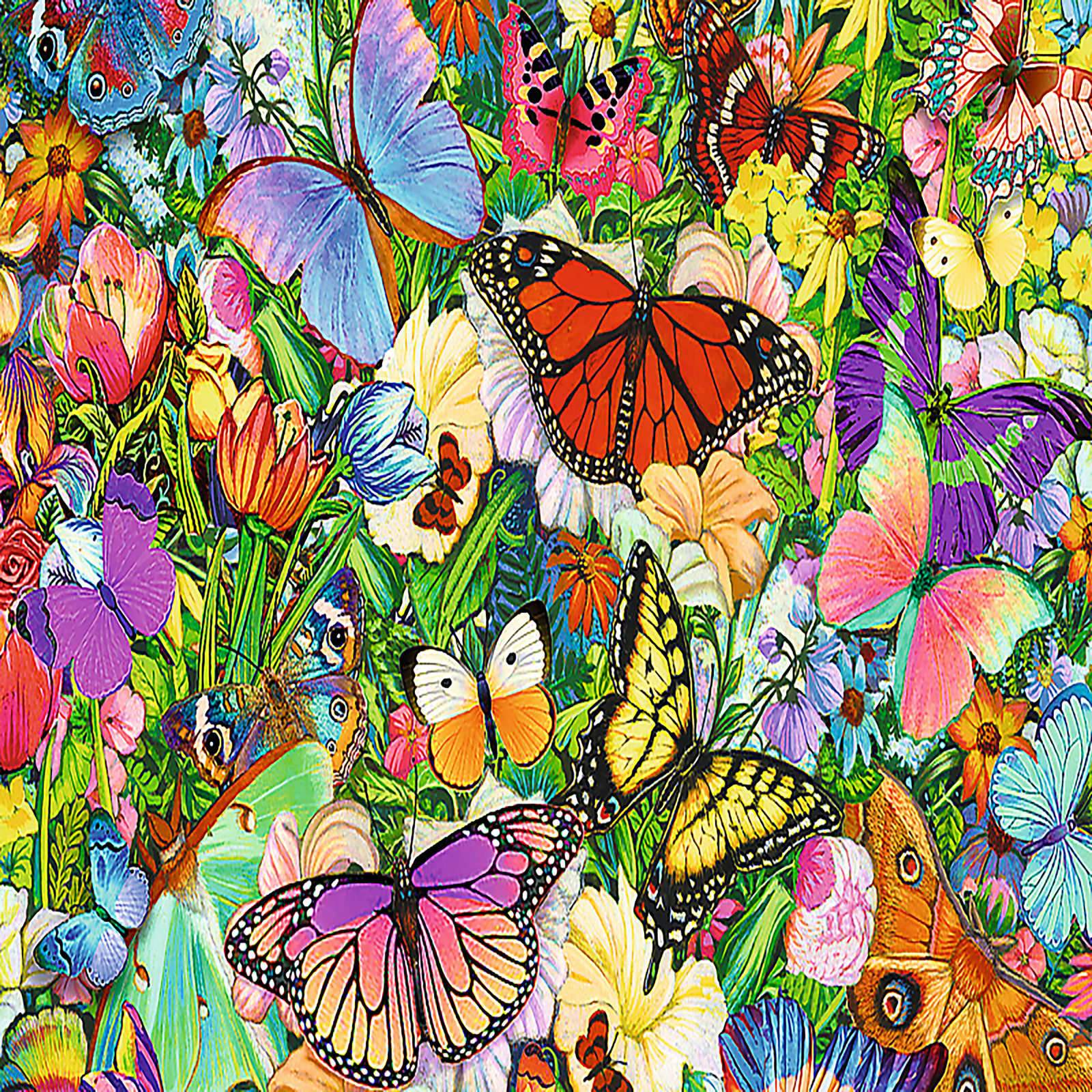 Trefl Red Butterfly Garden 1000 Piece Puzzle