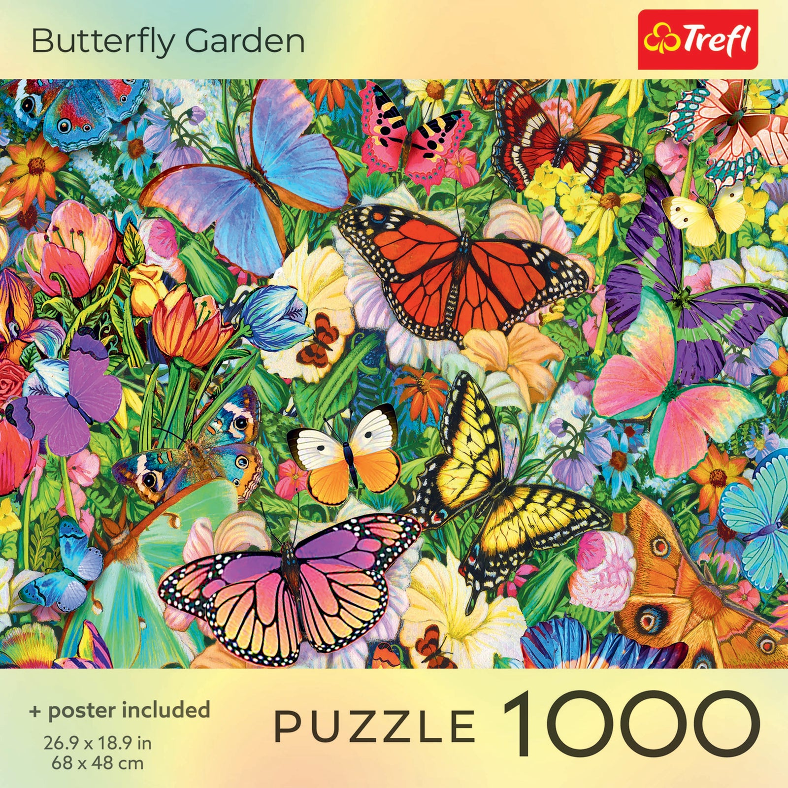 Trefl Red Butterfly Garden 1000 Piece Puzzle