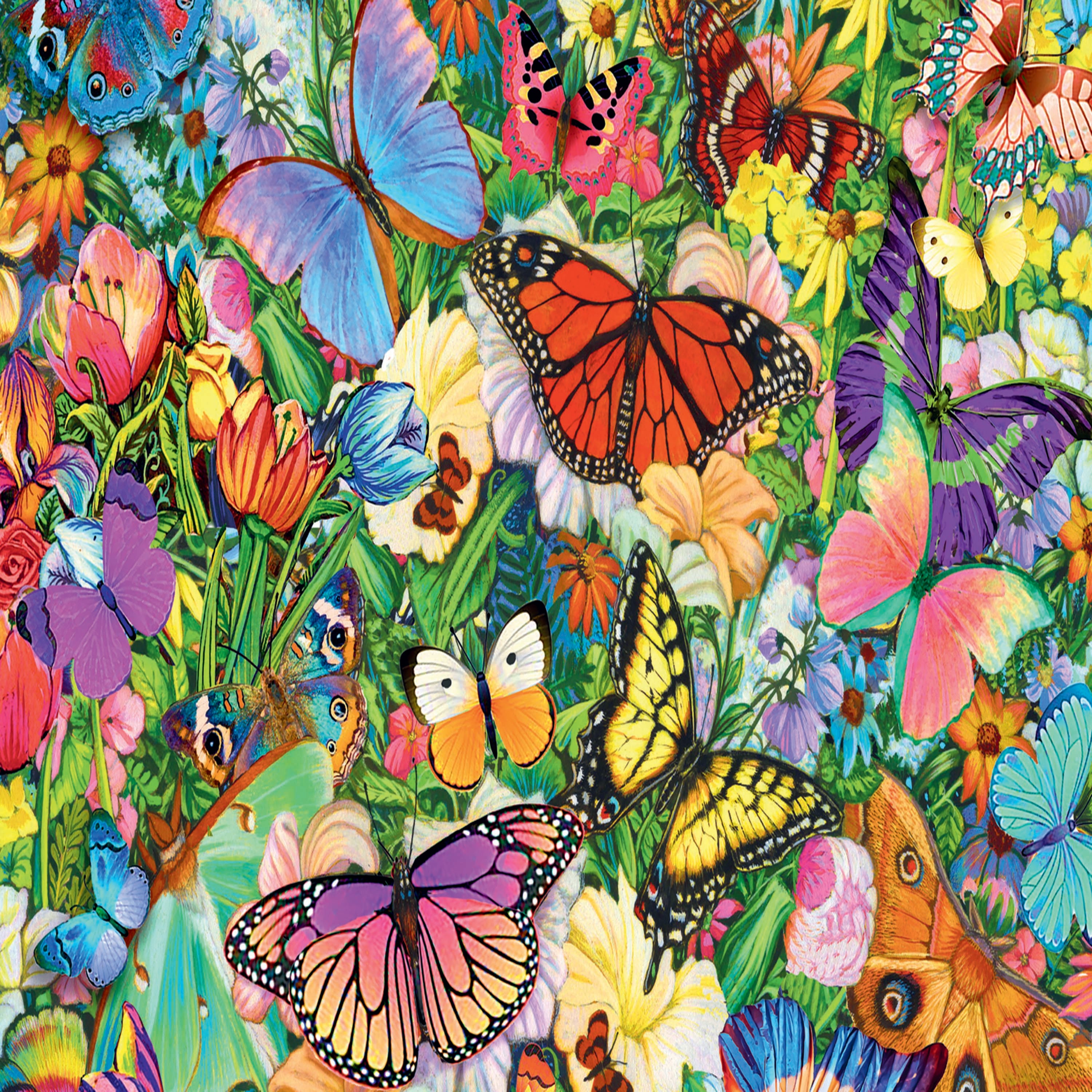 Trefl Red Butterfly Garden 1000 Piece Puzzle