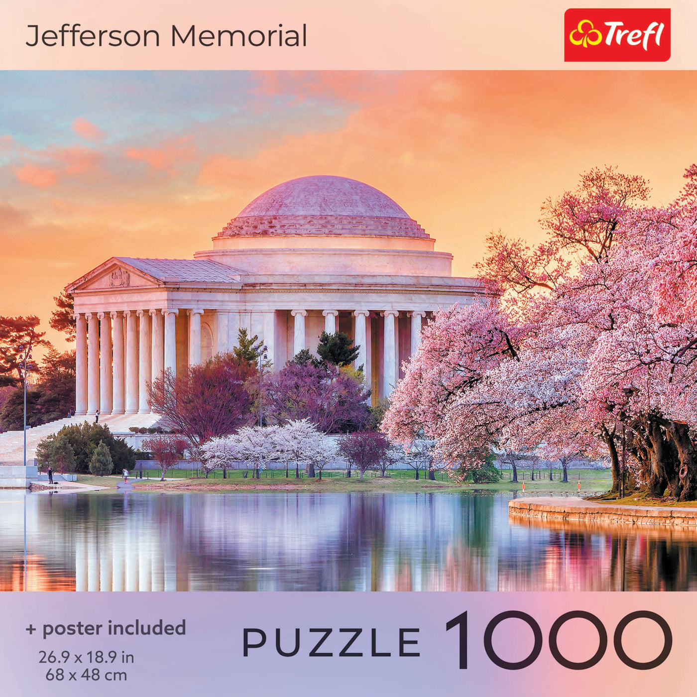 Trefl Red Jefferson Memorial 1000 Piece Puzzle