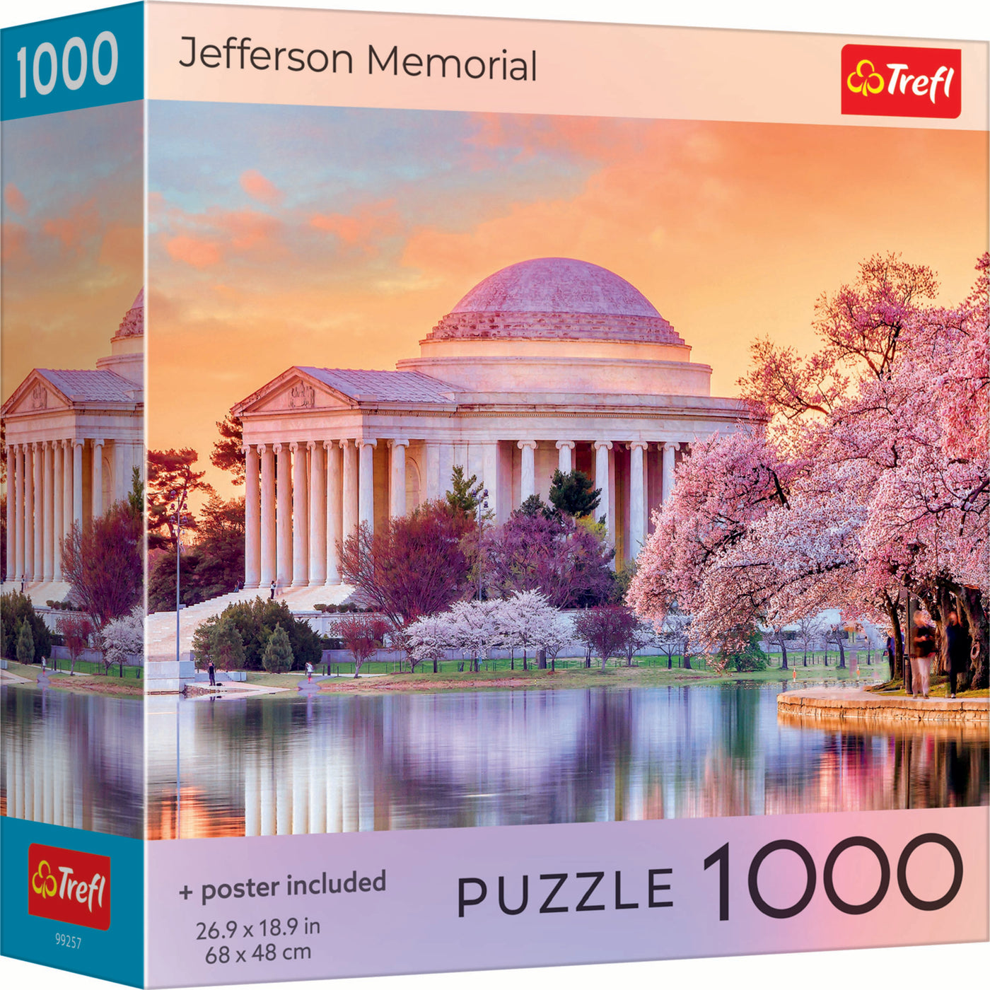 Trefl Red Jefferson Memorial 1000 Piece Puzzle