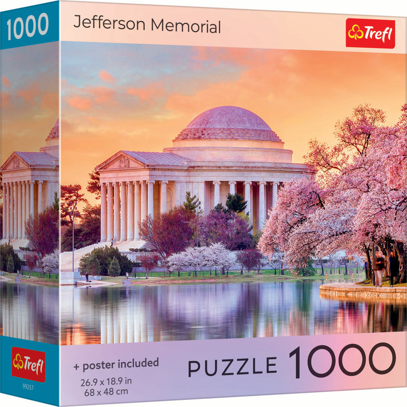 Trefl Red Jefferson Memorial 1000 Piece Puzzle