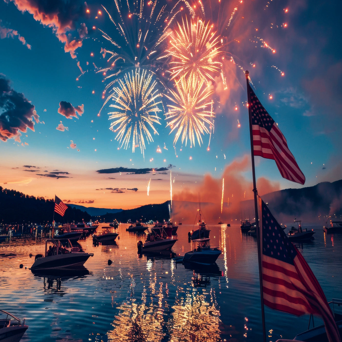 Trefl Red Fireworks Illuminate 500 Piece Puzzle