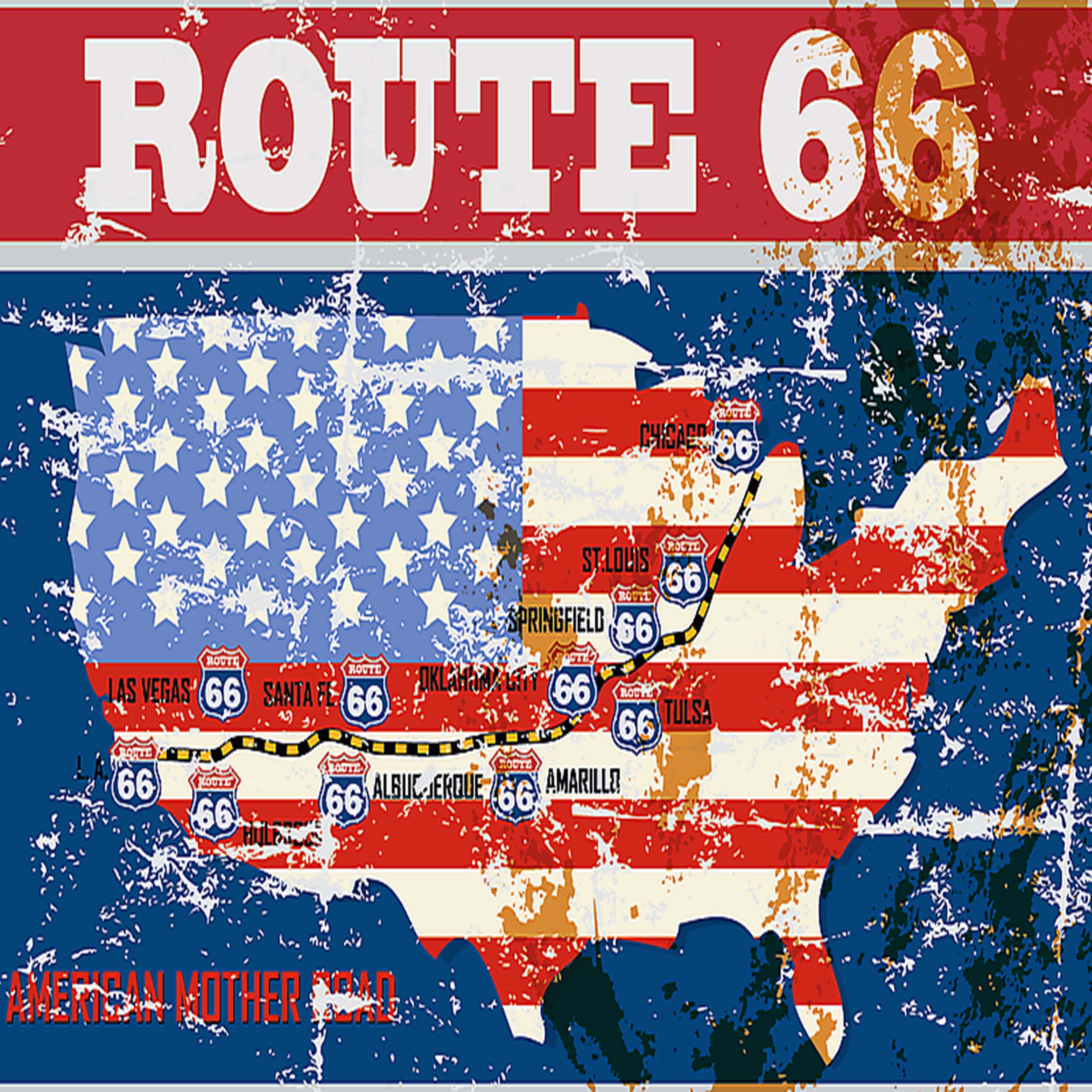 Trefl Red Route 66 Map 500 Piece Puzzle