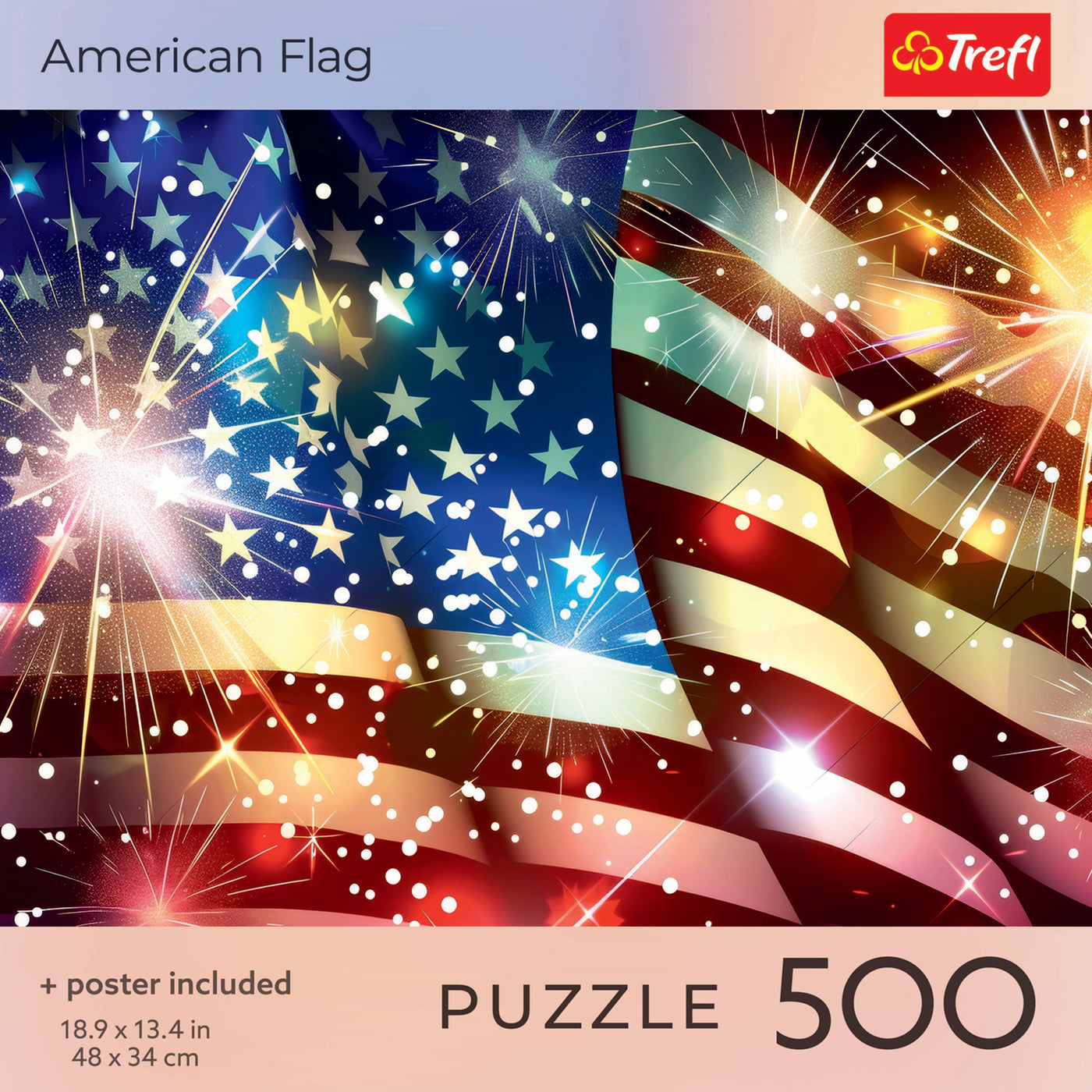 Trefl Red American Flag 500 Piece Puzzle