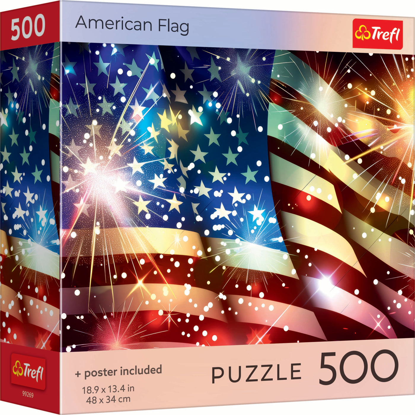 Trefl Red American Flag 500 Piece Puzzle