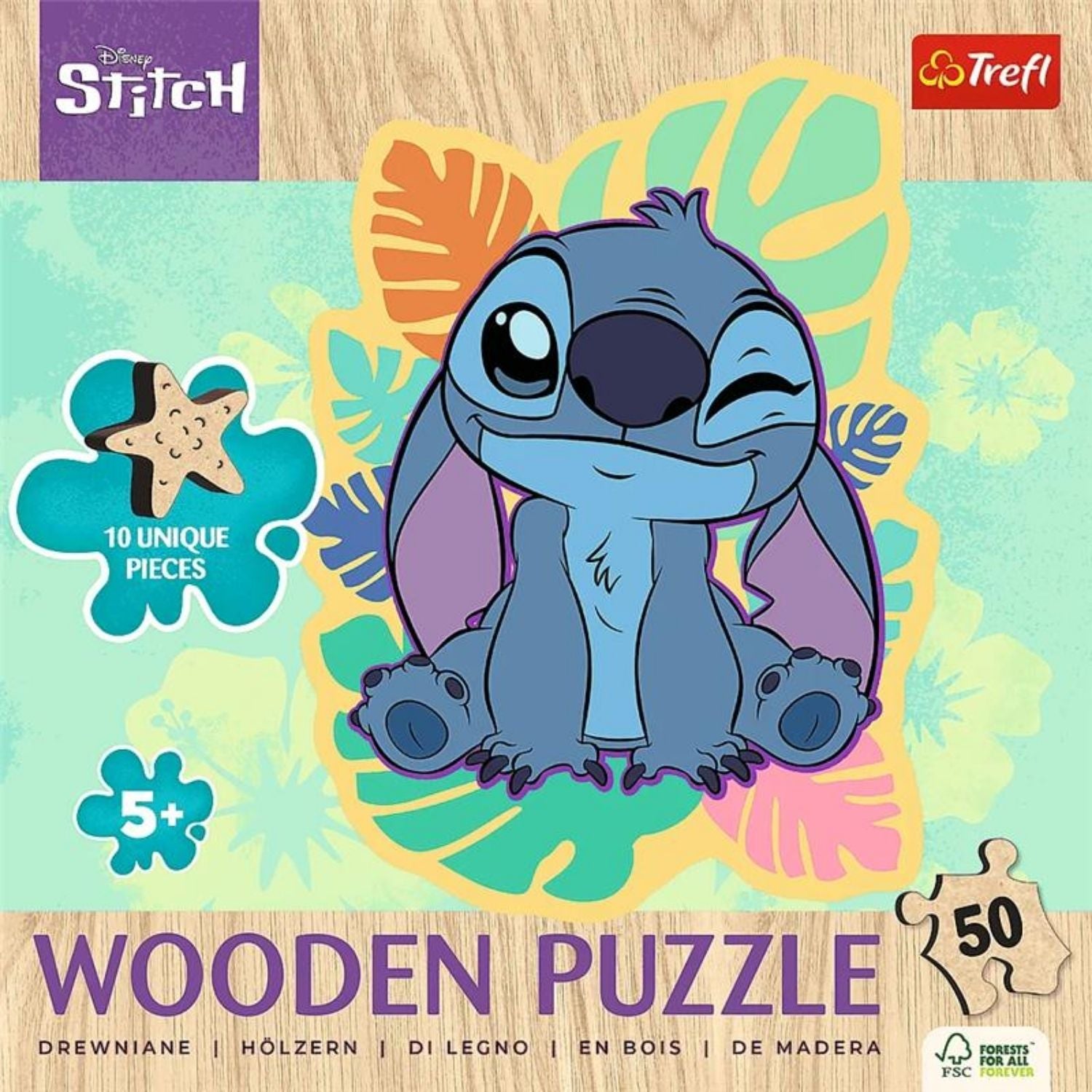 Trefl Kids Wood 50 Piece Wooden Contour Puzzle