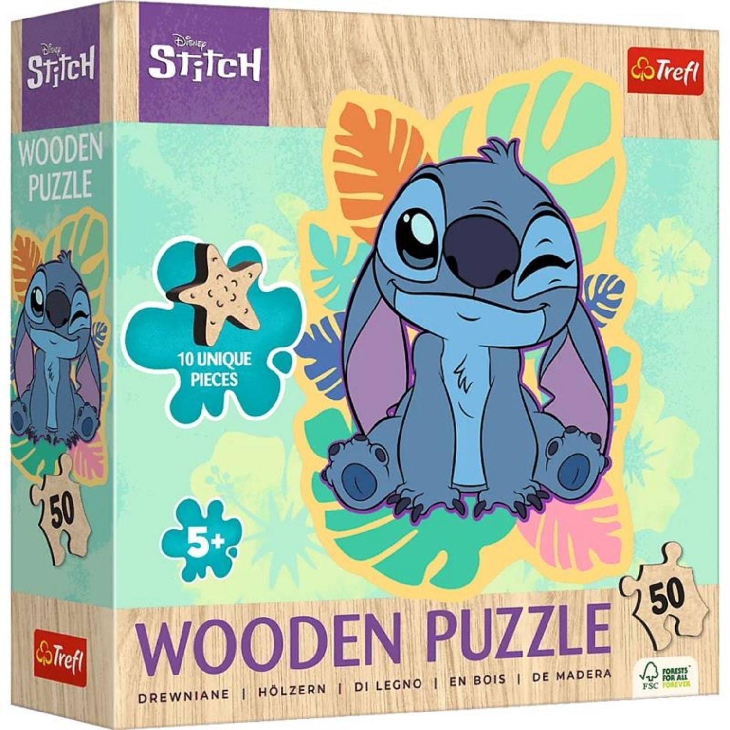 Trefl Kids Wood 50 Piece Wooden Contour Puzzle