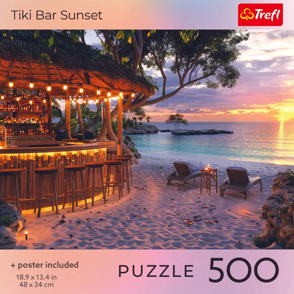 Trefl Tiki Bar Sunset 500 Piece Puzzle