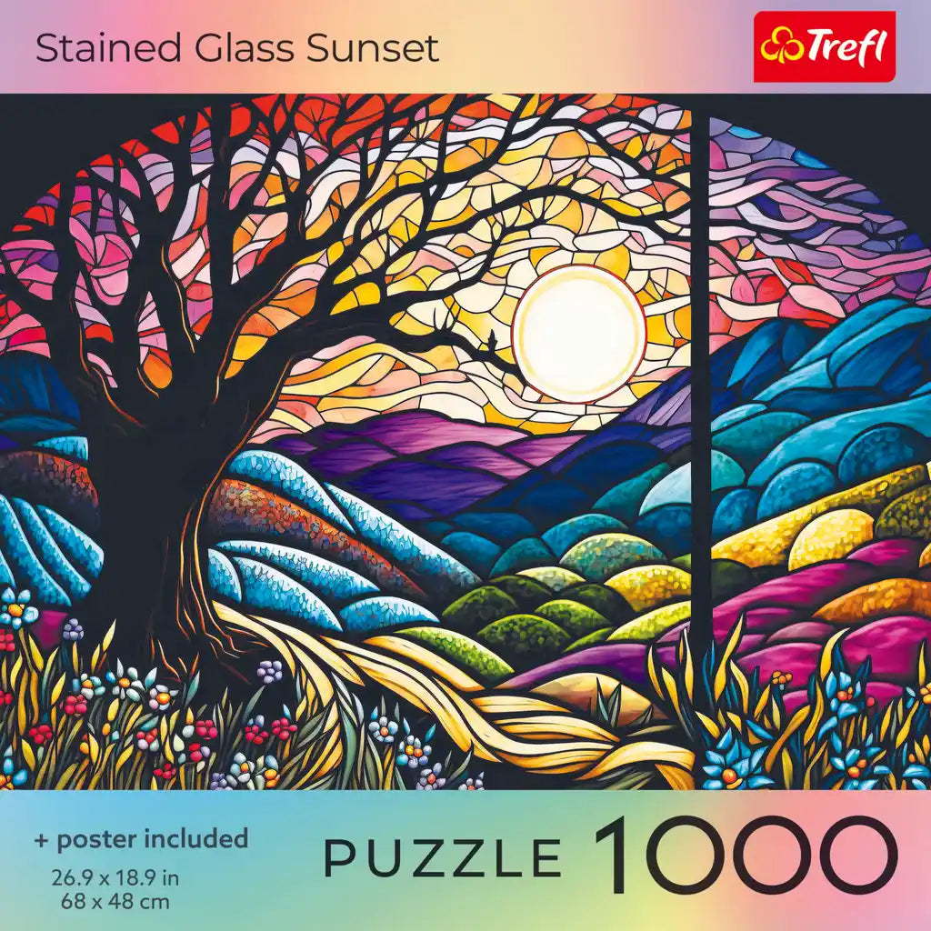 Trefl Stained Glass Sunset 1000 Piece Puzzle