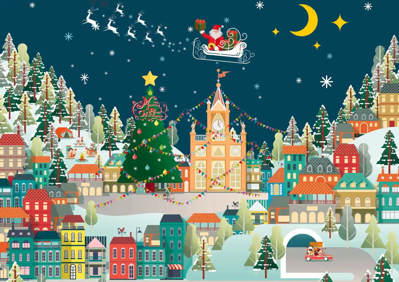 Trefl Santa Is Coming to Town 1000 Piece Puzzle