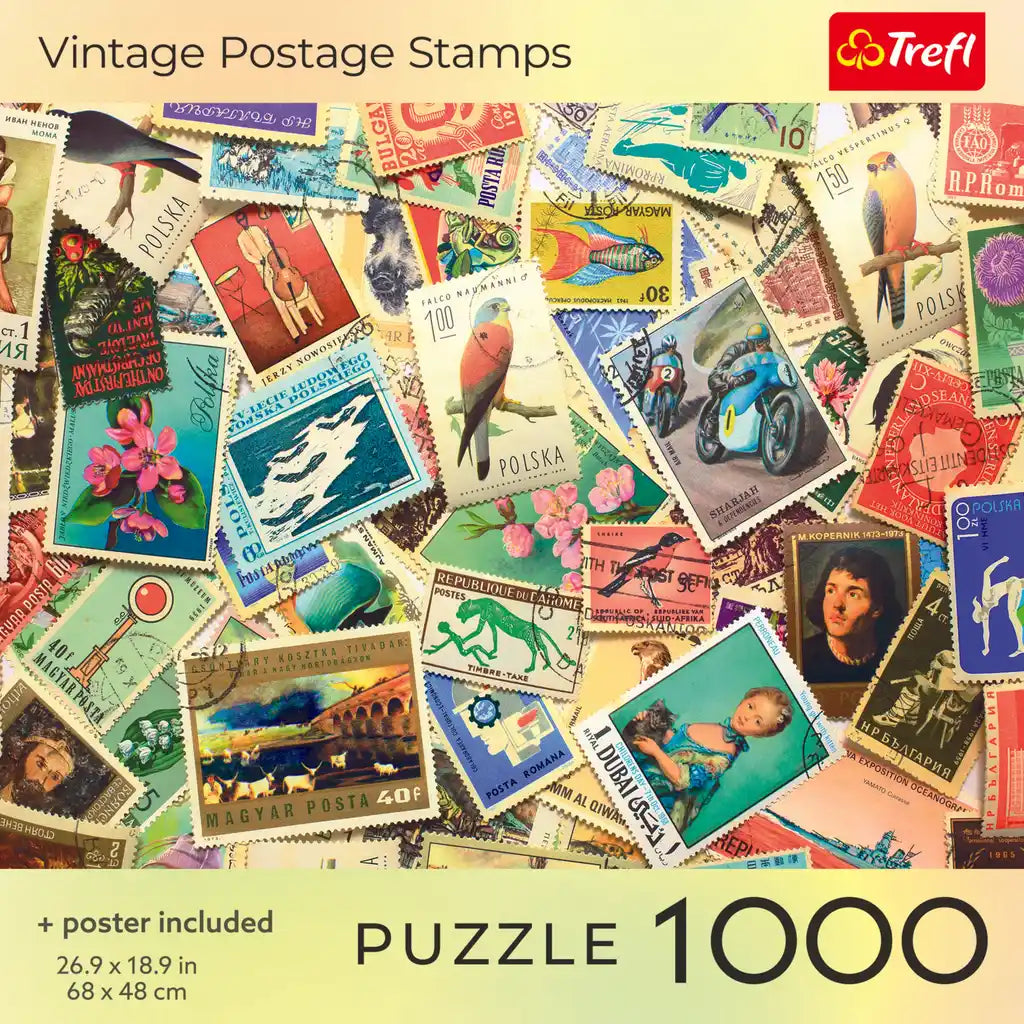 Trefl Vintage Postage Stamps 1000 Piece Puzzle