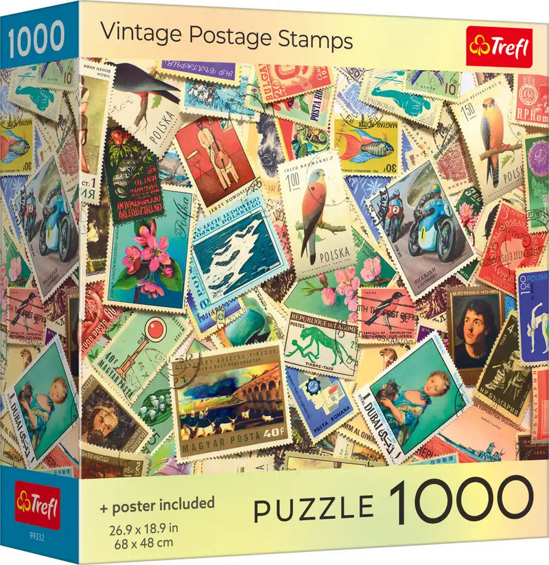 Trefl Vintage Postage Stamps 1000 Piece Puzzle