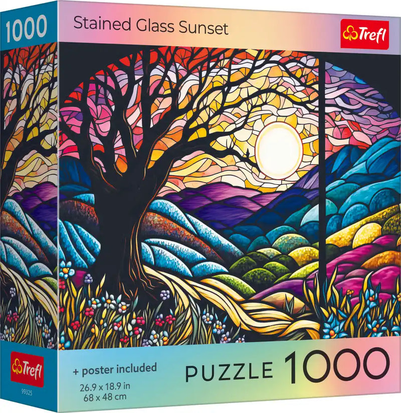 Trefl Stained Glass Sunset 1000 Piece Puzzle