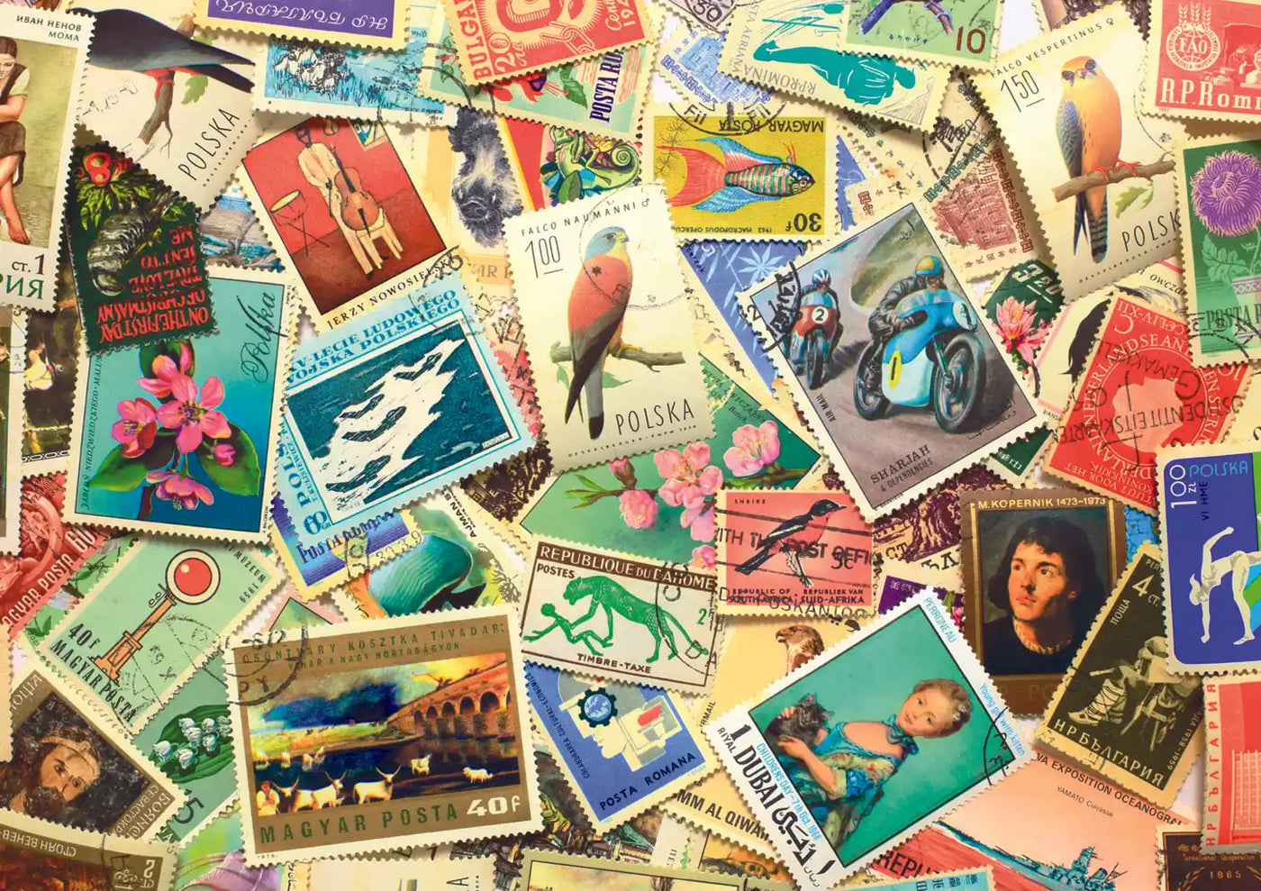 Trefl Vintage Postage Stamps 1000 Piece Puzzle