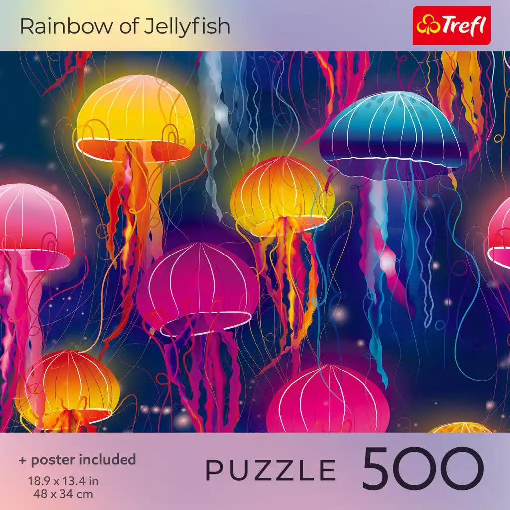 Trefl Rainbow of Jellyfish 500 Piece Puzzle