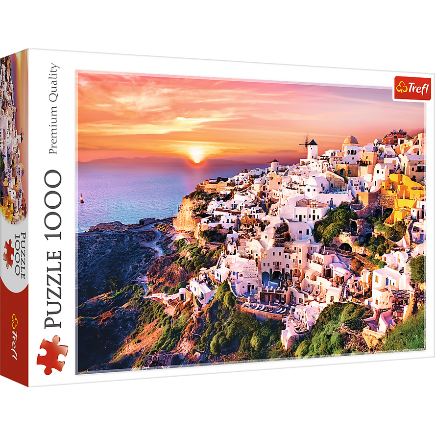 Trefl Red 1000 Piece Puzzle - Sunset over Santorini
