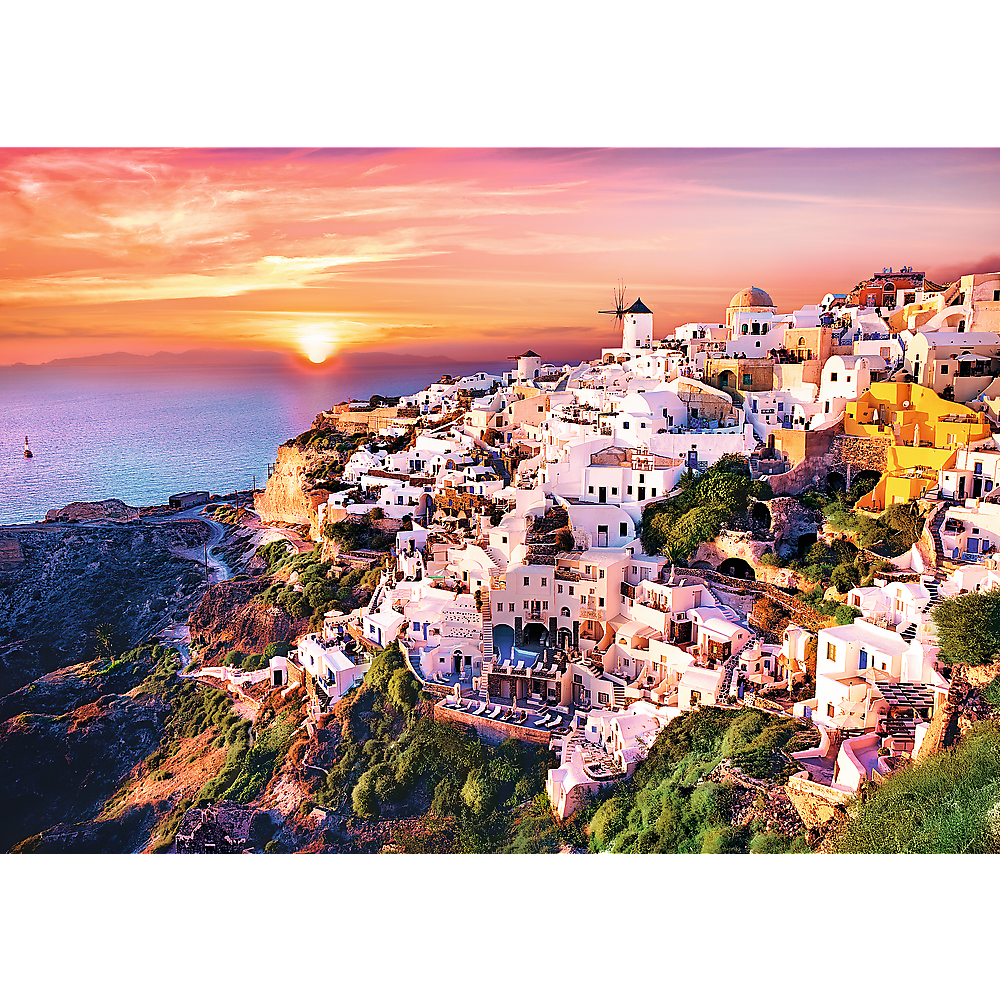 Trefl Red 1000 Piece Puzzle - Sunset over Santorini