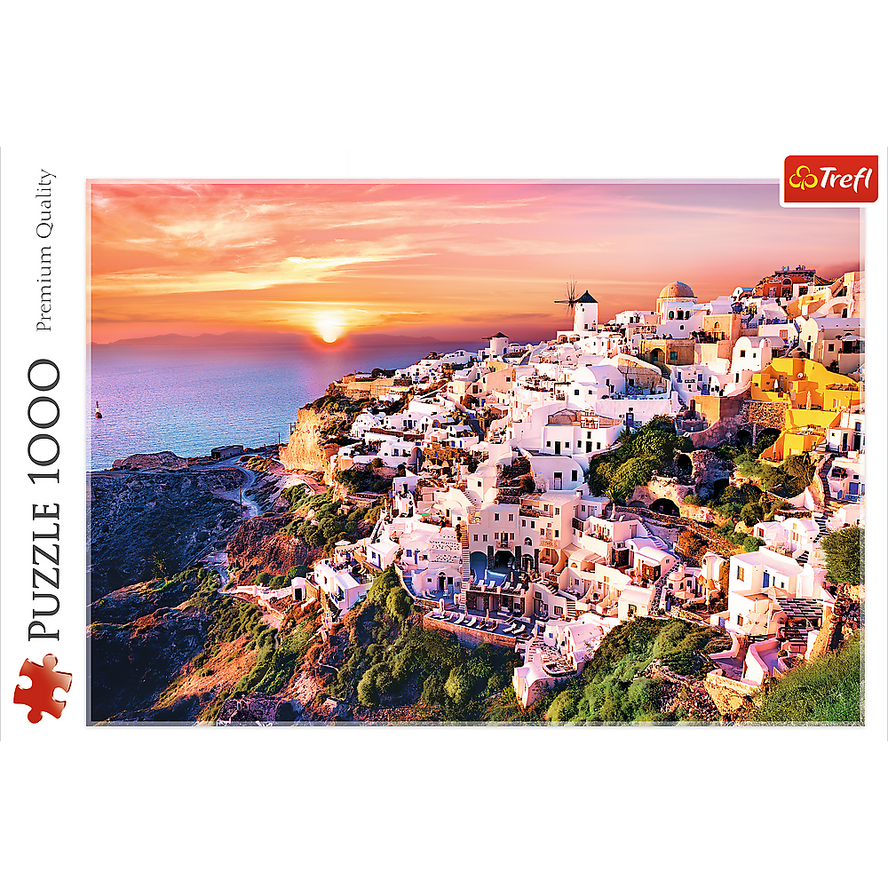 Trefl Red 1000 Piece Puzzle - Sunset over Santorini