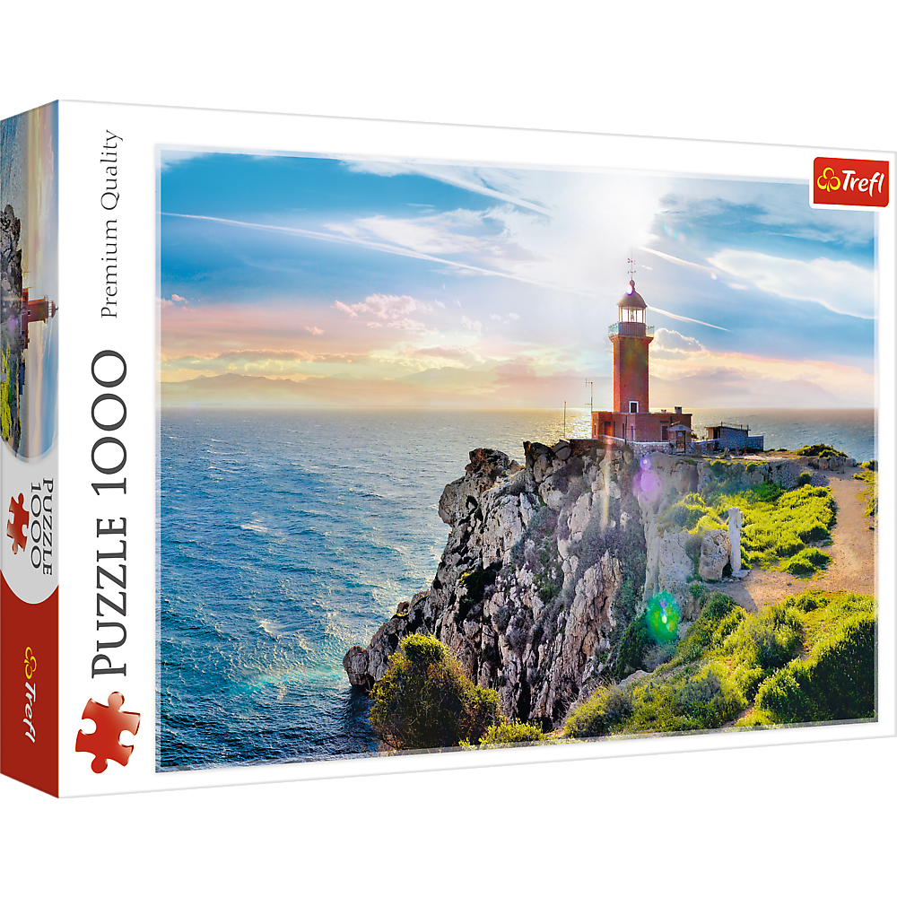 Trefl Red 1000 Piece Puzzle - The Melagavi lighthouse