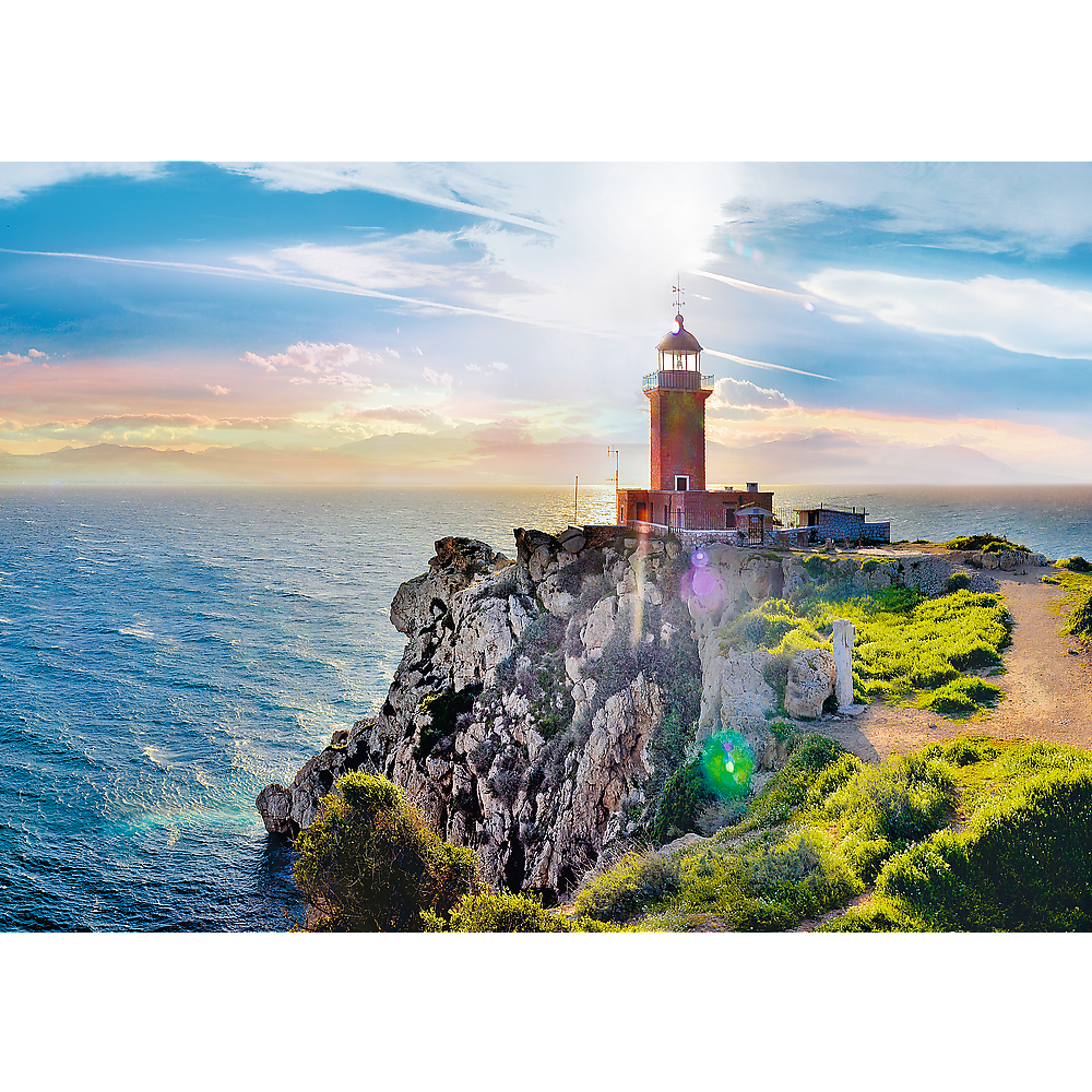 Trefl Red 1000 Piece Puzzle - The Melagavi lighthouse