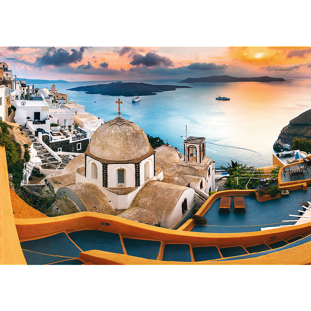 Trefl Red 1000 Piece Puzzle - Fairytale Santorini