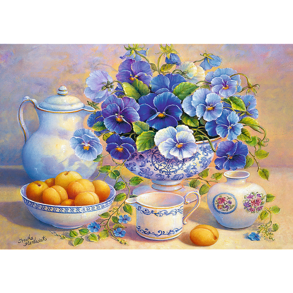 Trefl Red 1000 Piece Puzzle - Blue bouquet / DDFA