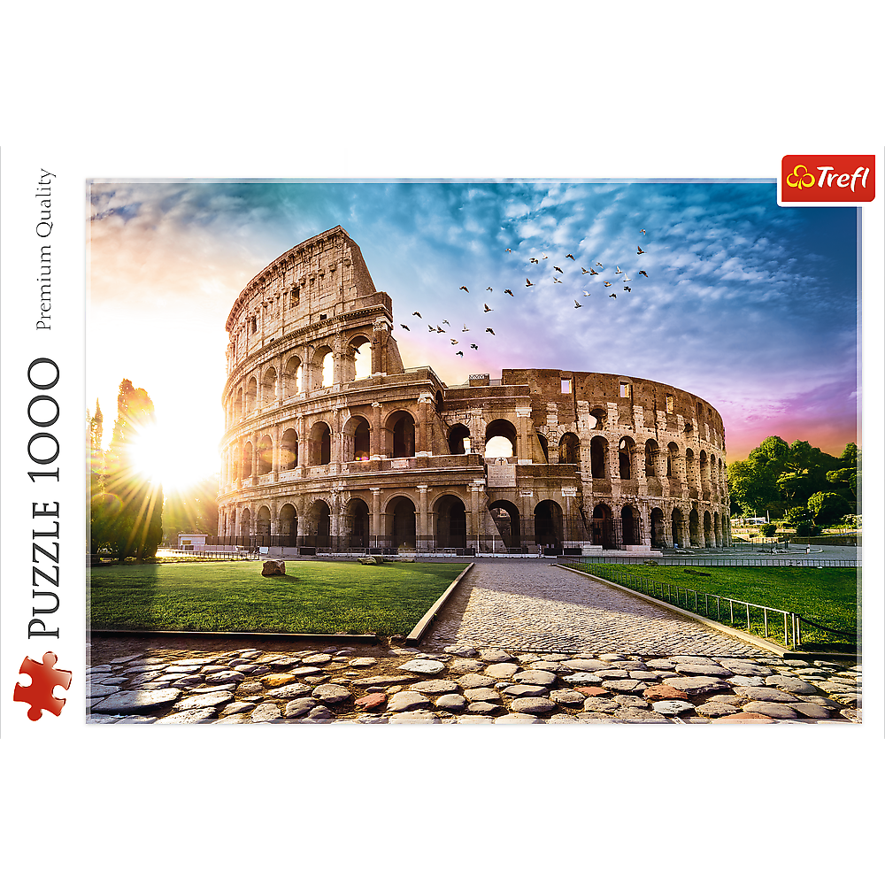 Trefl Red 1000 Piece Puzzle - Sun-drenched Colosseum