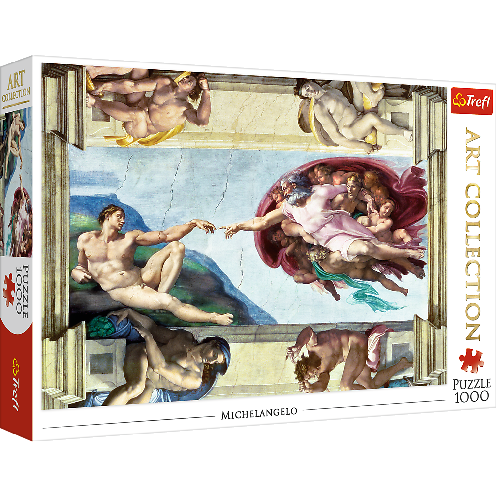 Trefl Red 1000 Piece Puzzle - Art Collection - The Creation of Adam