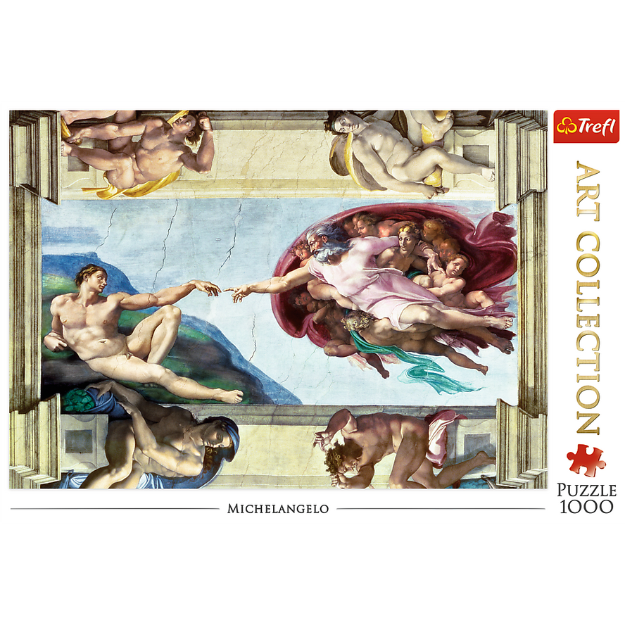 Trefl Red 1000 Piece Puzzle - Art Collection - The Creation of Adam