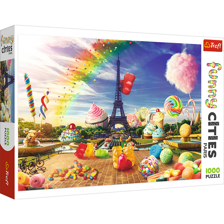 Trefl Red Funny Cities 1000 Piece Puzzle - Sweet Paris