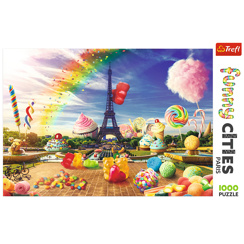 Trefl Red Funny Cities 1000 Piece Puzzle - Sweet Paris