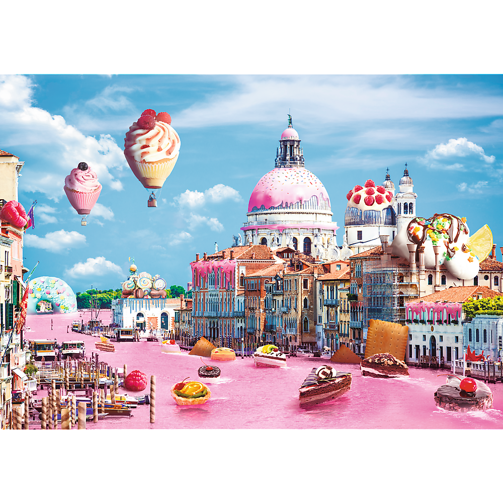 Trefl Red Funny Cities 1000 Piece Puzzle - Sweets in Venice