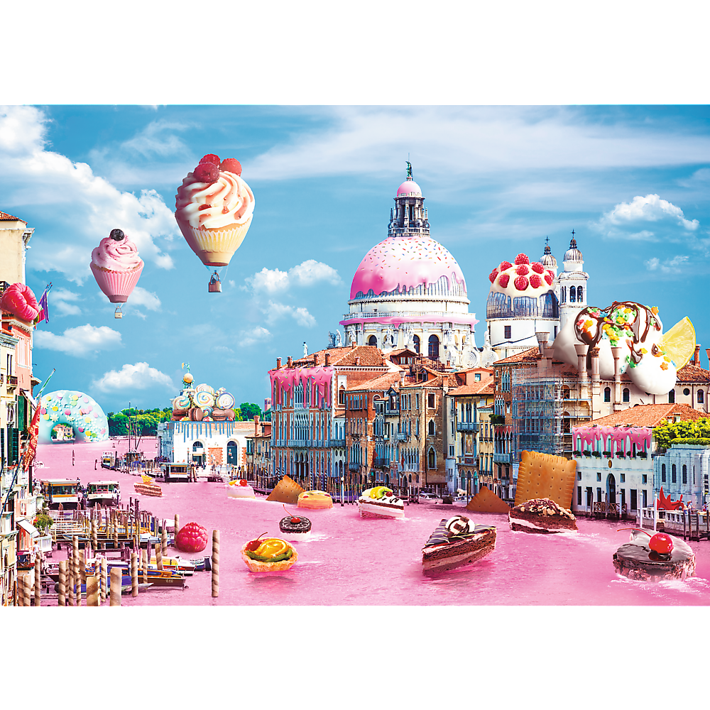 Trefl Red Funny Cities Sweets in Venice 1000 Piece Puzzle
