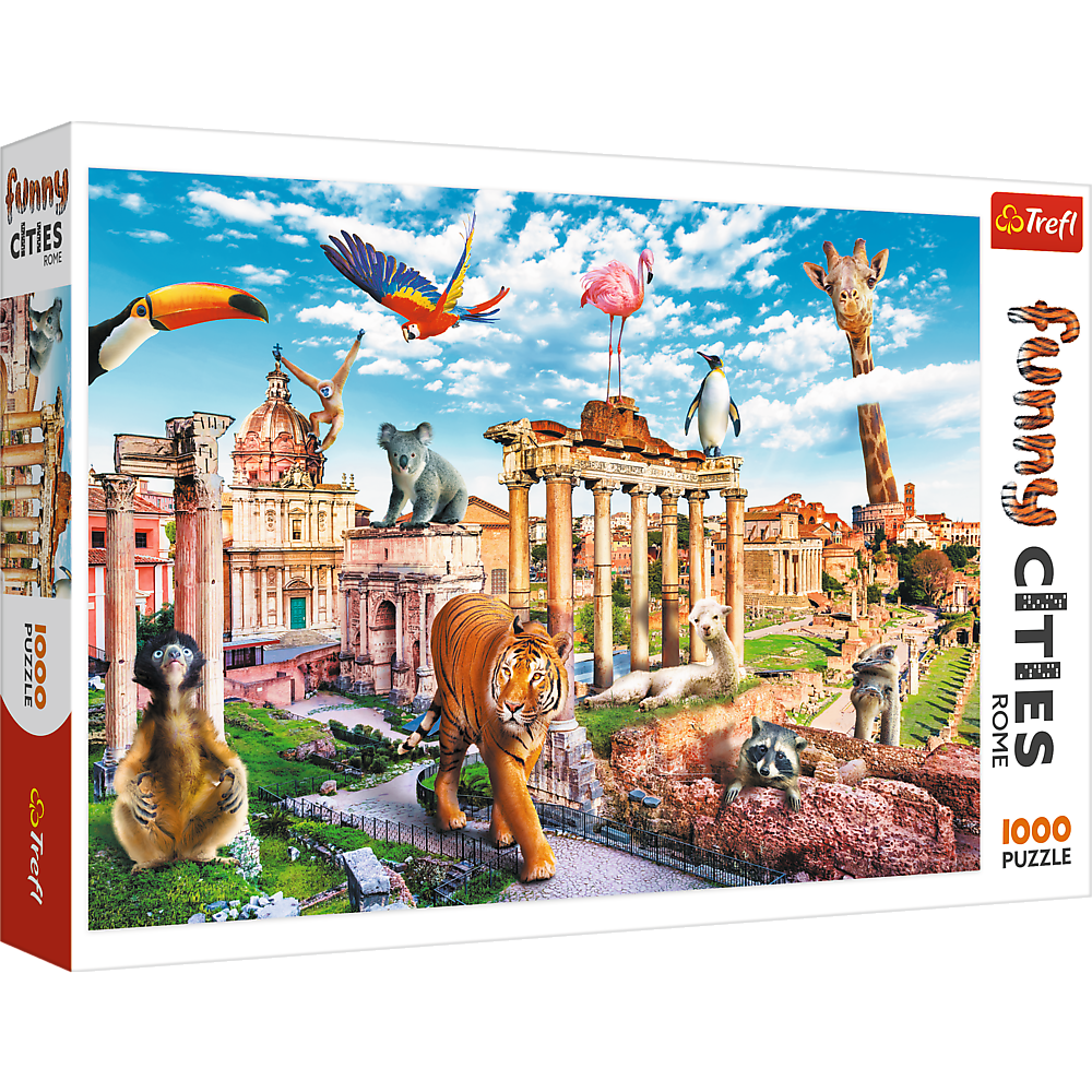 Trefl Red Funny Cities 1000 Piece Puzzle - Wild Rome