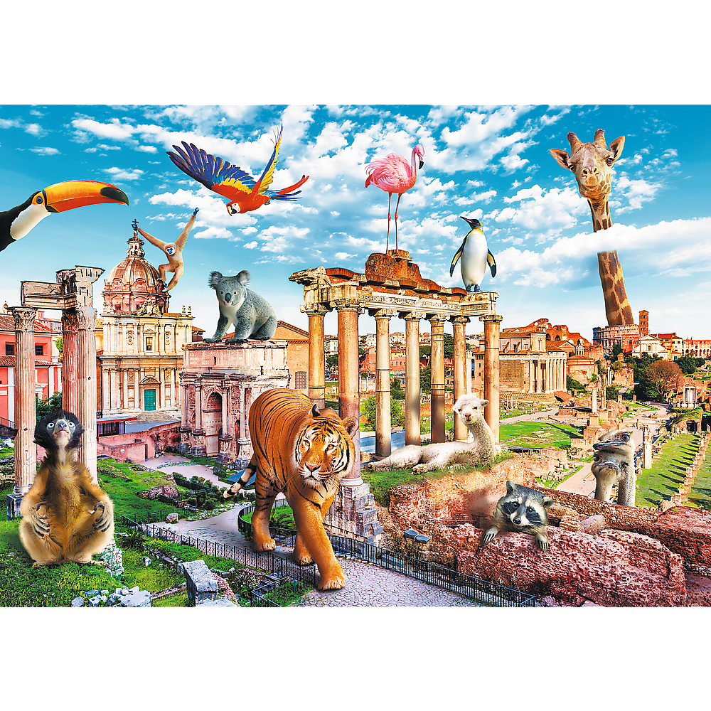 Trefl Red Funny Cities 1000 Piece Puzzle - Wild Rome