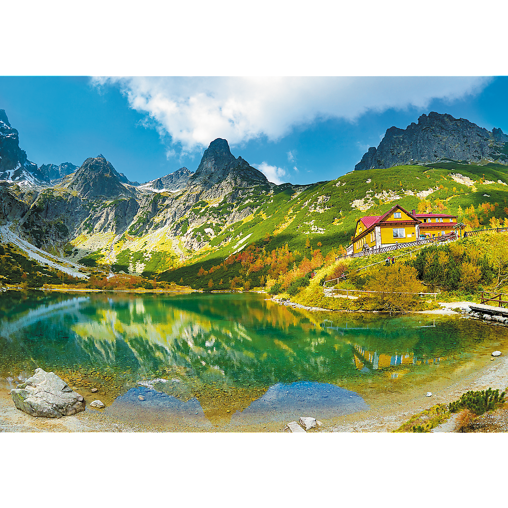 Trefl Red 1000 Piece Puzzle - Shelter over the Green Pond, Tatras, Slo