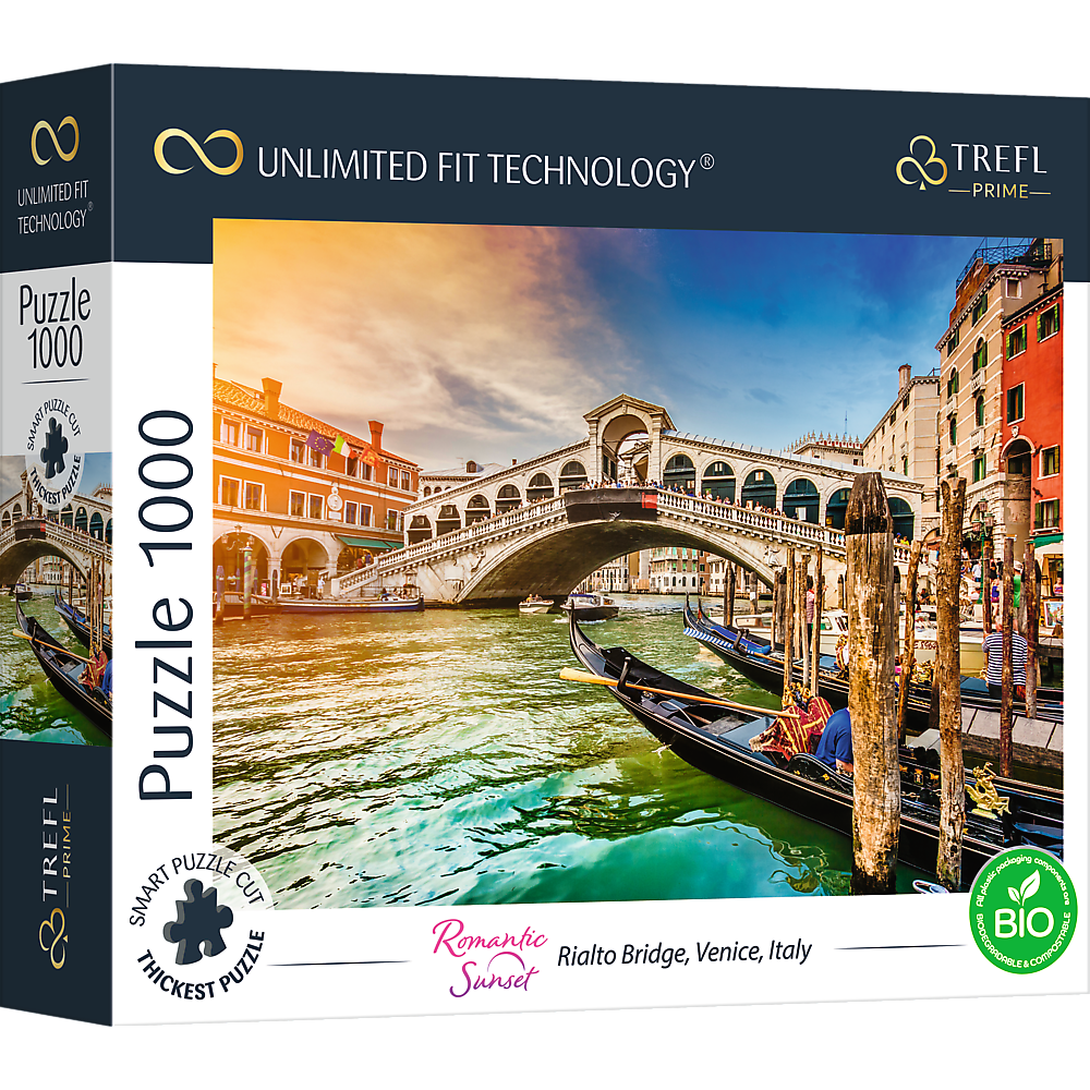 Trefl Prime 1000 Piece Puzzle - Romantic Sunset: Rialto Bridge, Venice, Italy